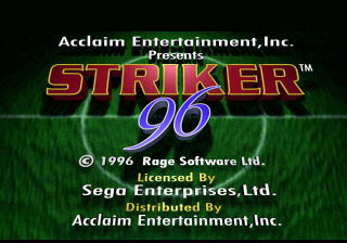 Striker 96 Title Screen